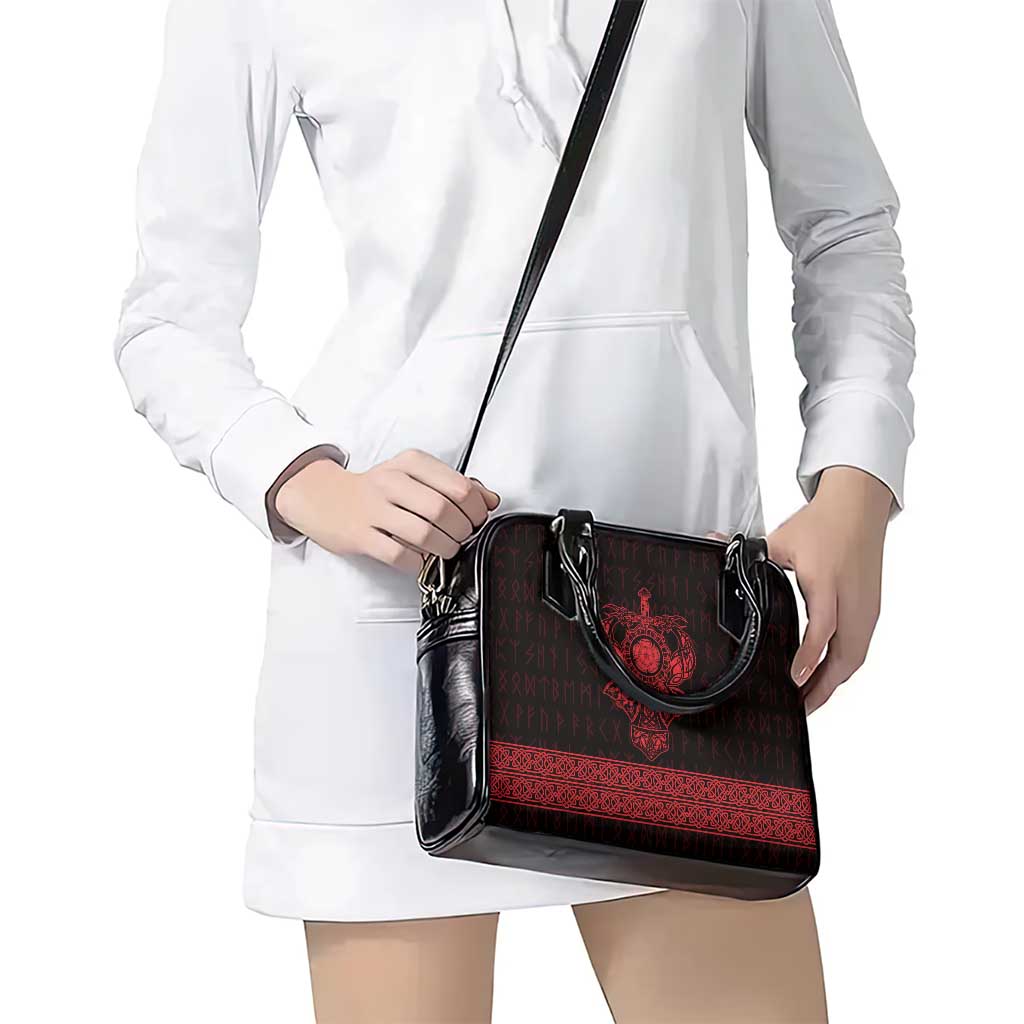 Vikings from Yorkshire Shoulder Handbag Red Spirit of Jorvik LT9