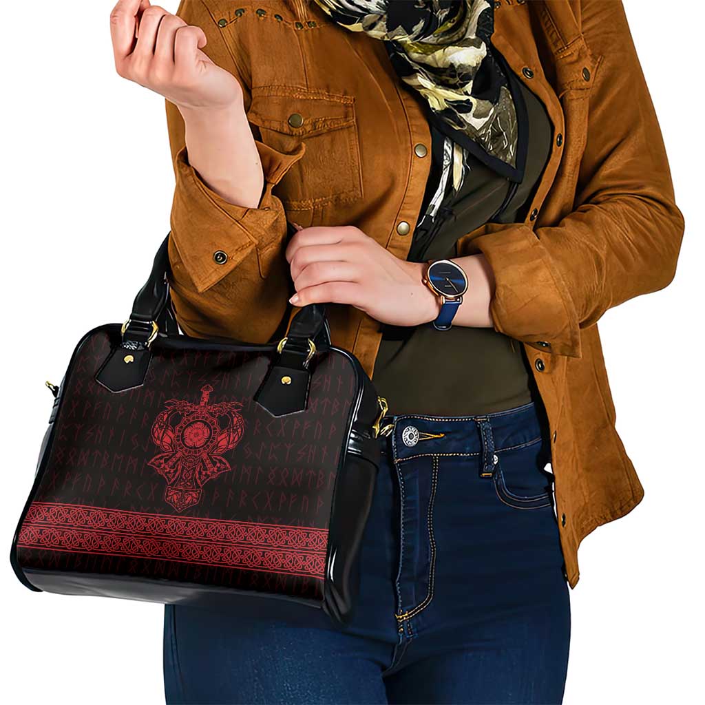 Vikings from Yorkshire Shoulder Handbag Red Spirit of Jorvik LT9