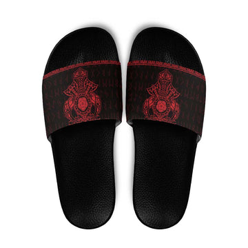 Vikings from Yorkshire Slide Sandals Red Spirit of Jorvik LT9