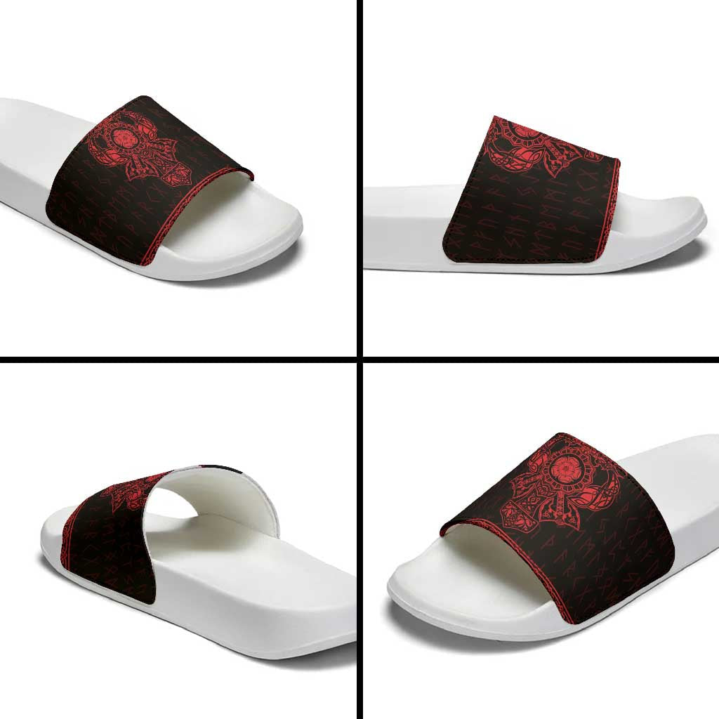 Vikings from Yorkshire Slide Sandals Red Spirit of Jorvik LT9