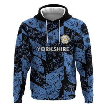 Custom Yorkshire Vikings Heritage Pride Hoodie White Rose of Yorkshire LT9
