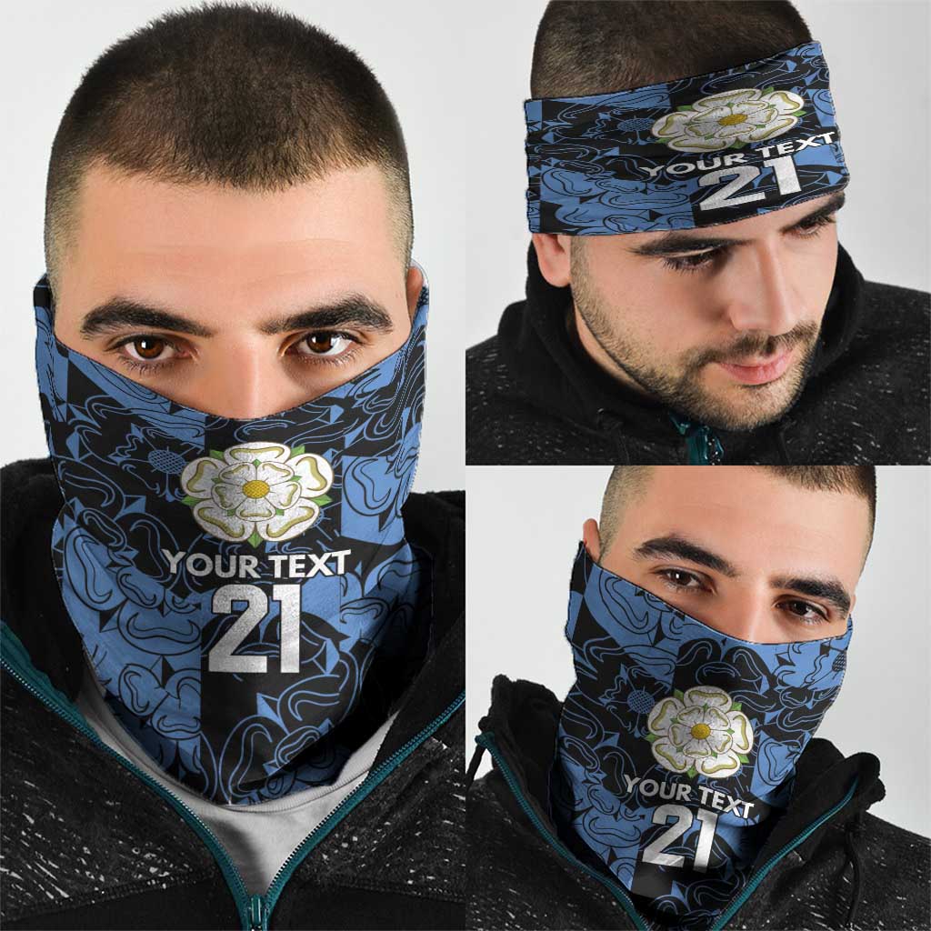 Custom Yorkshire Vikings Heritage Pride Neck Gaiter White Rose of Yorkshire LT9