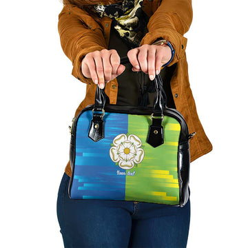 Yorkshire Heritage Personalized Shoulder Handbag East Yorkshire White Rose LT9