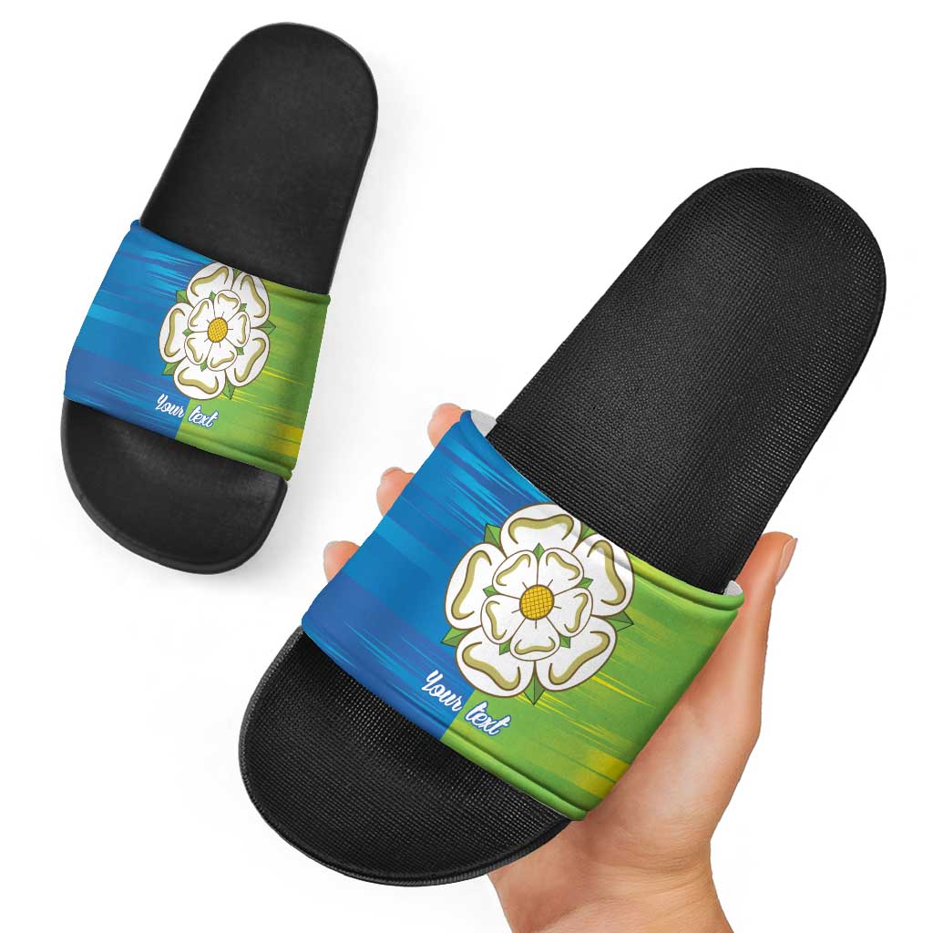 Yorkshire Heritage Personalized Slide Sandals East Yorkshire White Rose LT9
