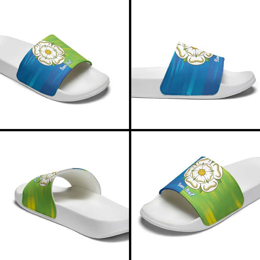 Yorkshire Heritage Personalized Slide Sandals East Yorkshire White Rose LT9