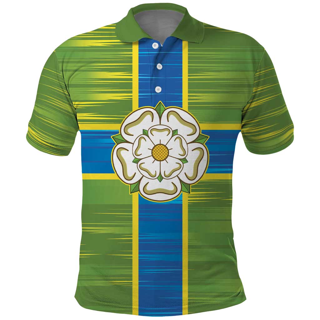 Yorkshire Heritage Personalized Polo Shirt North Yorkshire White Rose LT9
