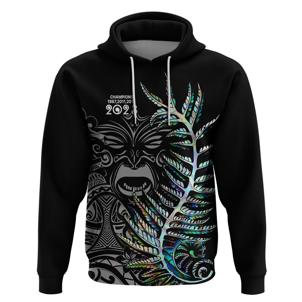 Custom New Zealand Rugby Hoodie NZ Black Fern Champions History With Papua Shell LT9