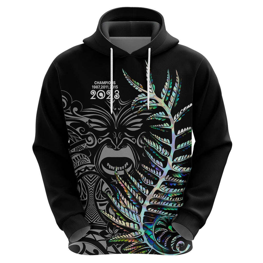 Custom New Zealand Rugby Hoodie NZ Black Fern Champions History With Papua Shell LT9