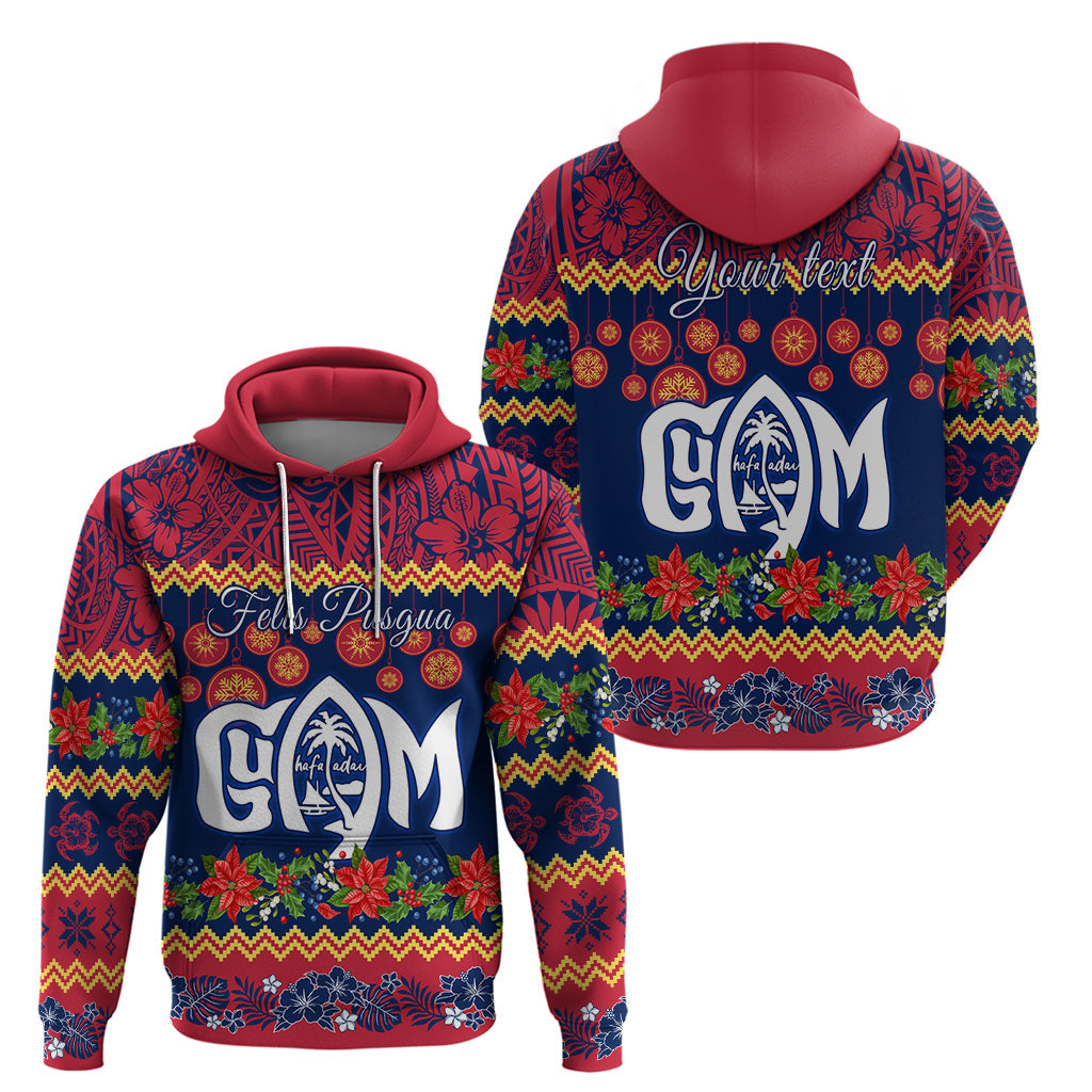 Personalised Guam Christmas Hoodie Felis Pusgua Santa Beach Polynesian Pattern LT9