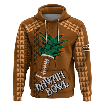Custom Hawaii Honolulu Bowl Hoodie With Kakau Tribal Pattern LT9