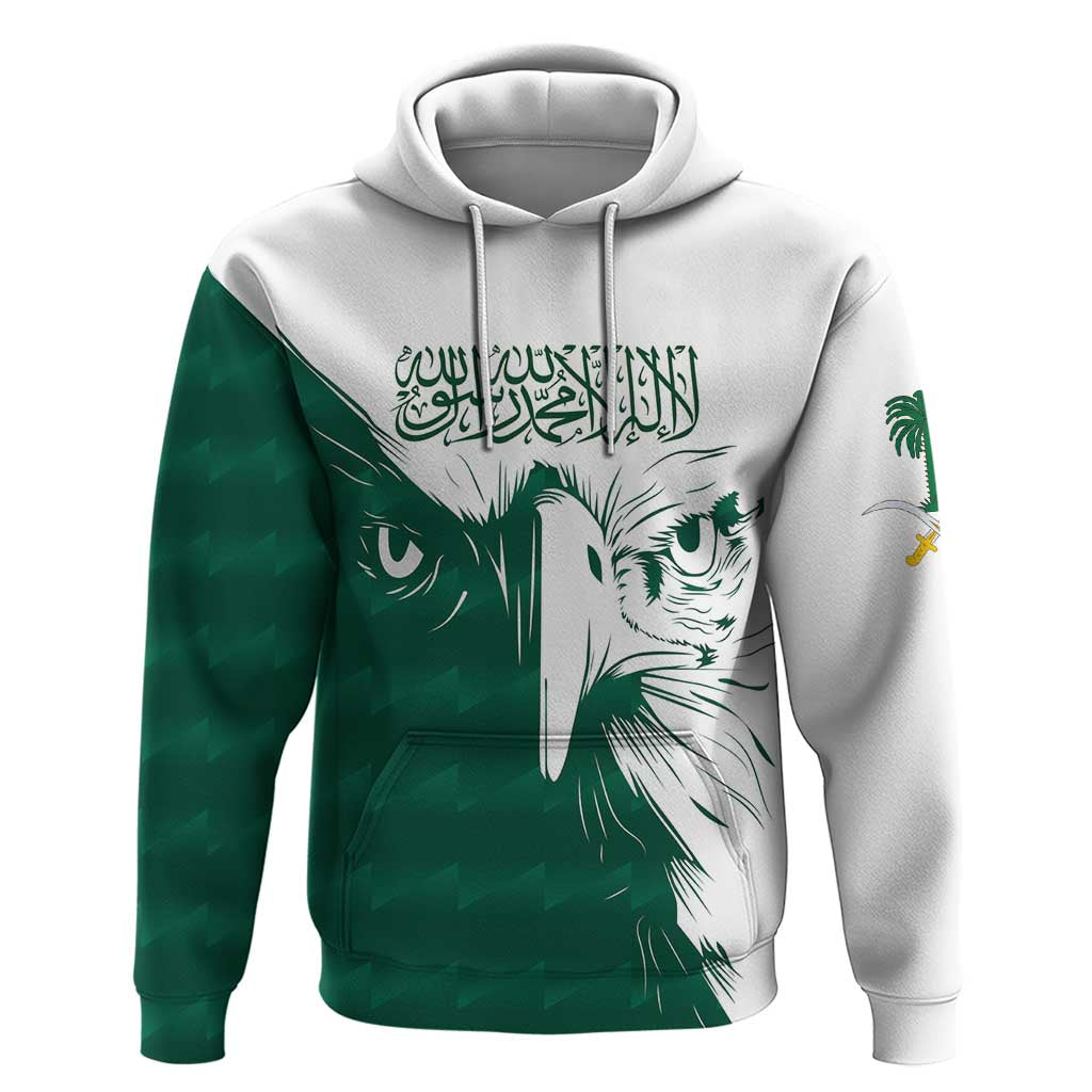 Saudi Arabia Falcon Hoodie Simple Saudi Pattern LT9