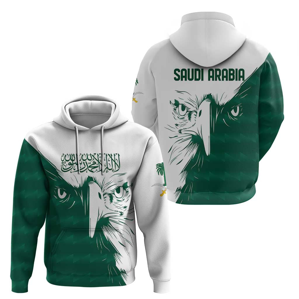 Saudi Arabia Falcon Hoodie Simple Saudi Pattern LT9