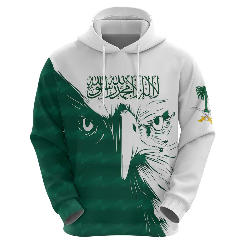 Saudi Arabia Falcon Hoodie Simple Saudi Pattern LT9