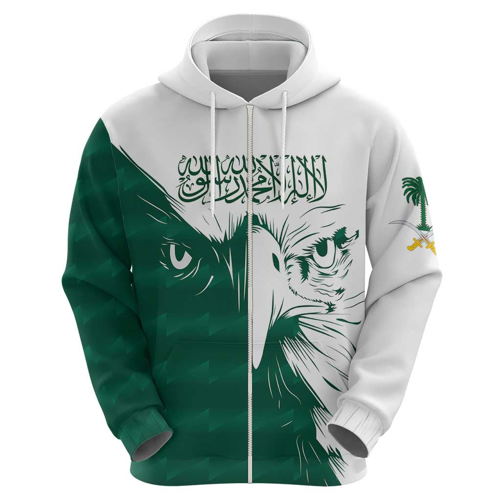 Saudi Arabia Falcon Hoodie Simple Saudi Pattern LT9