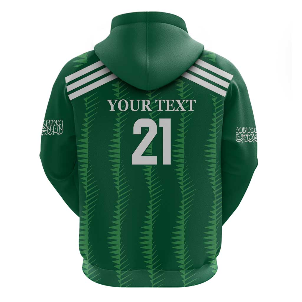 Custom Saudi Arabia Football Hoodie Green Al -Arabiyyah Concept 23-2024 LT9