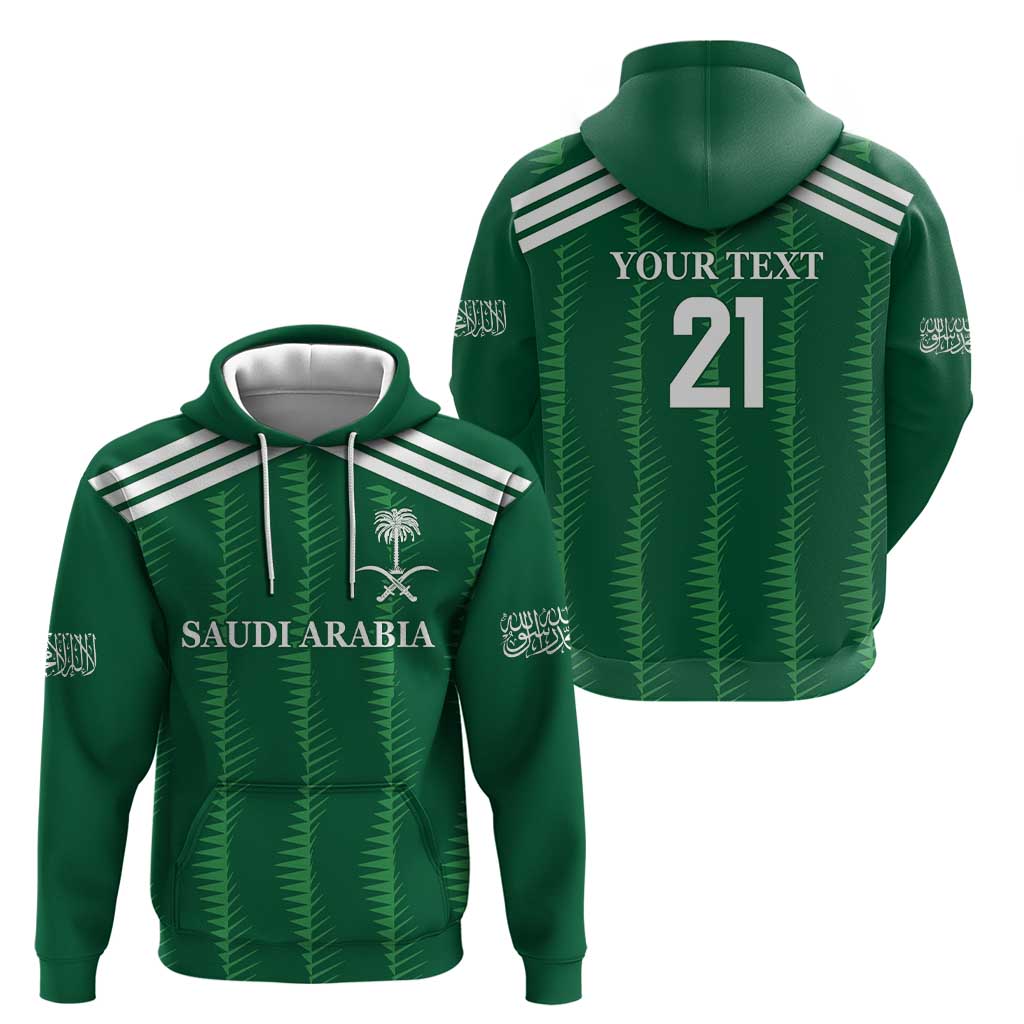 Custom Saudi Arabia Football Hoodie Green Al -Arabiyyah Concept 23-2024 LT9