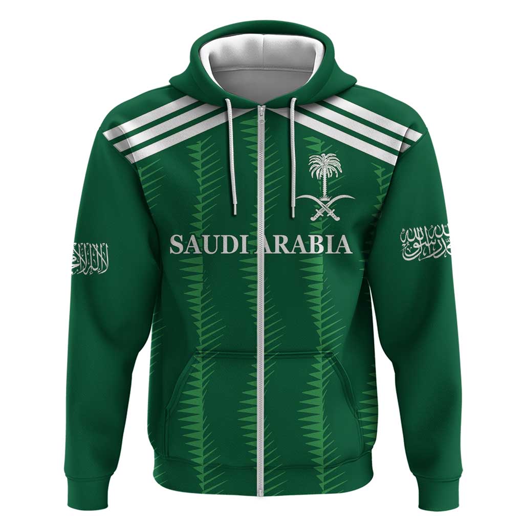 Custom Saudi Arabia Football Hoodie Green Al -Arabiyyah Concept 23-2024 LT9