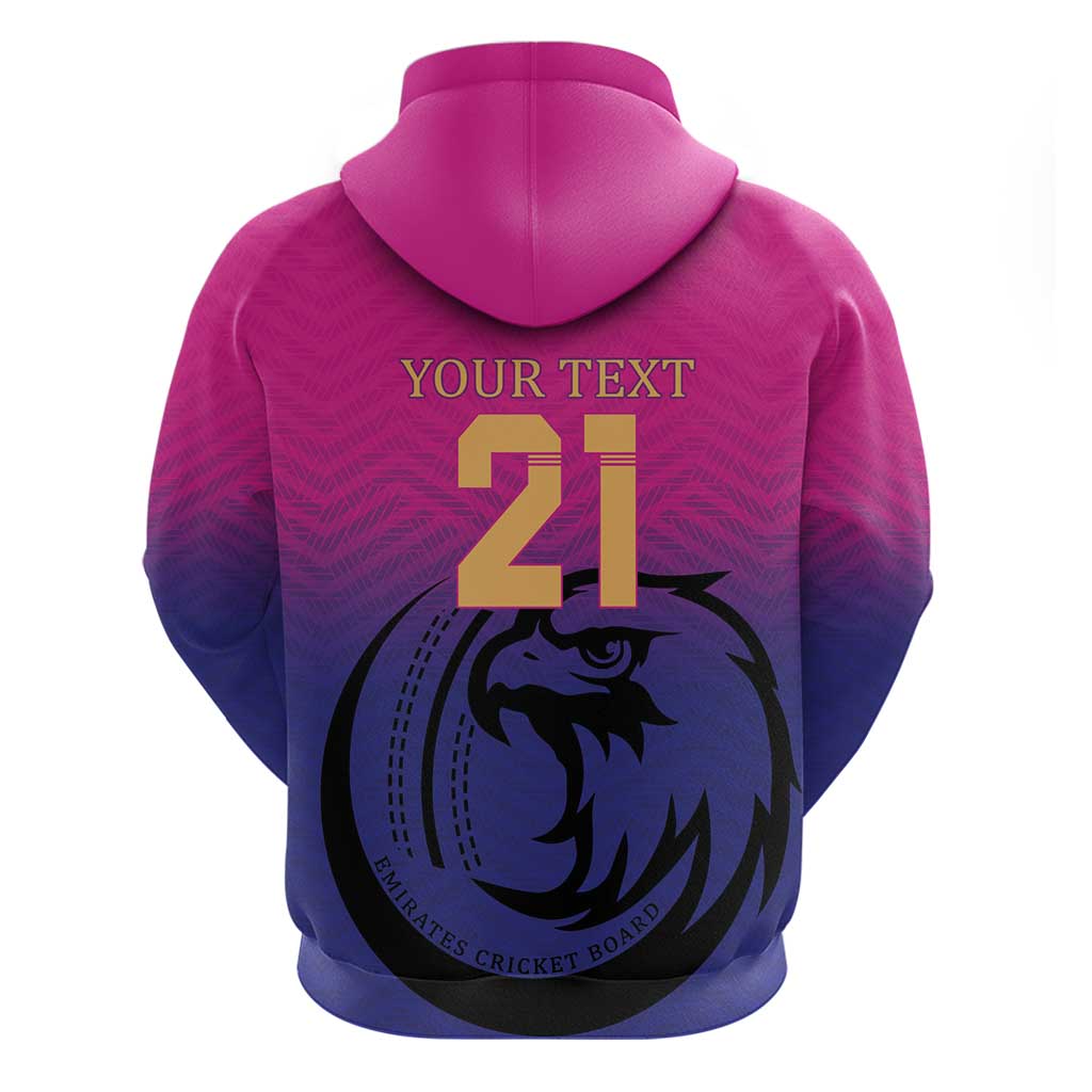 Custom UAE Cricket Hoodie United Arab Emirates Falcon Sporty Pattern LT9