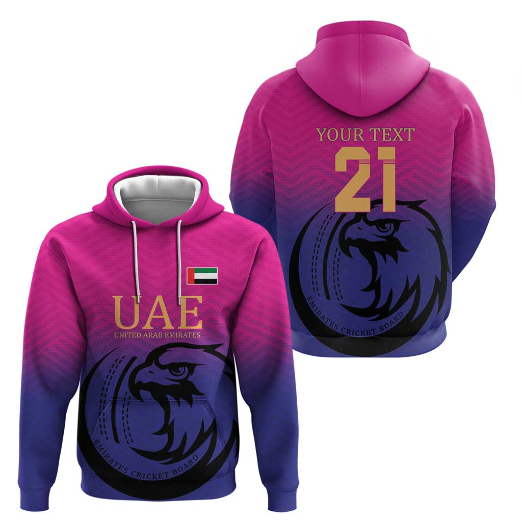 Custom UAE Cricket Hoodie United Arab Emirates Falcon Sporty Pattern LT9