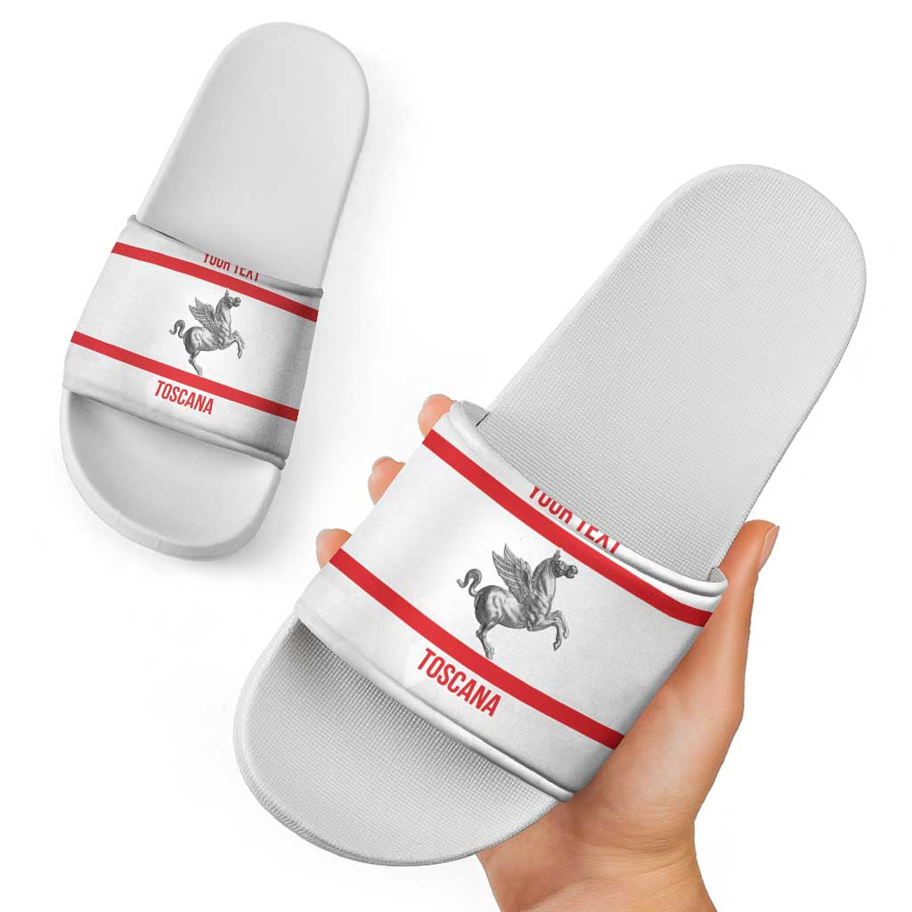 Personalized Italy Tuscany Pegasus Rampant Slide Sandals Inspiration Flags Style LT9