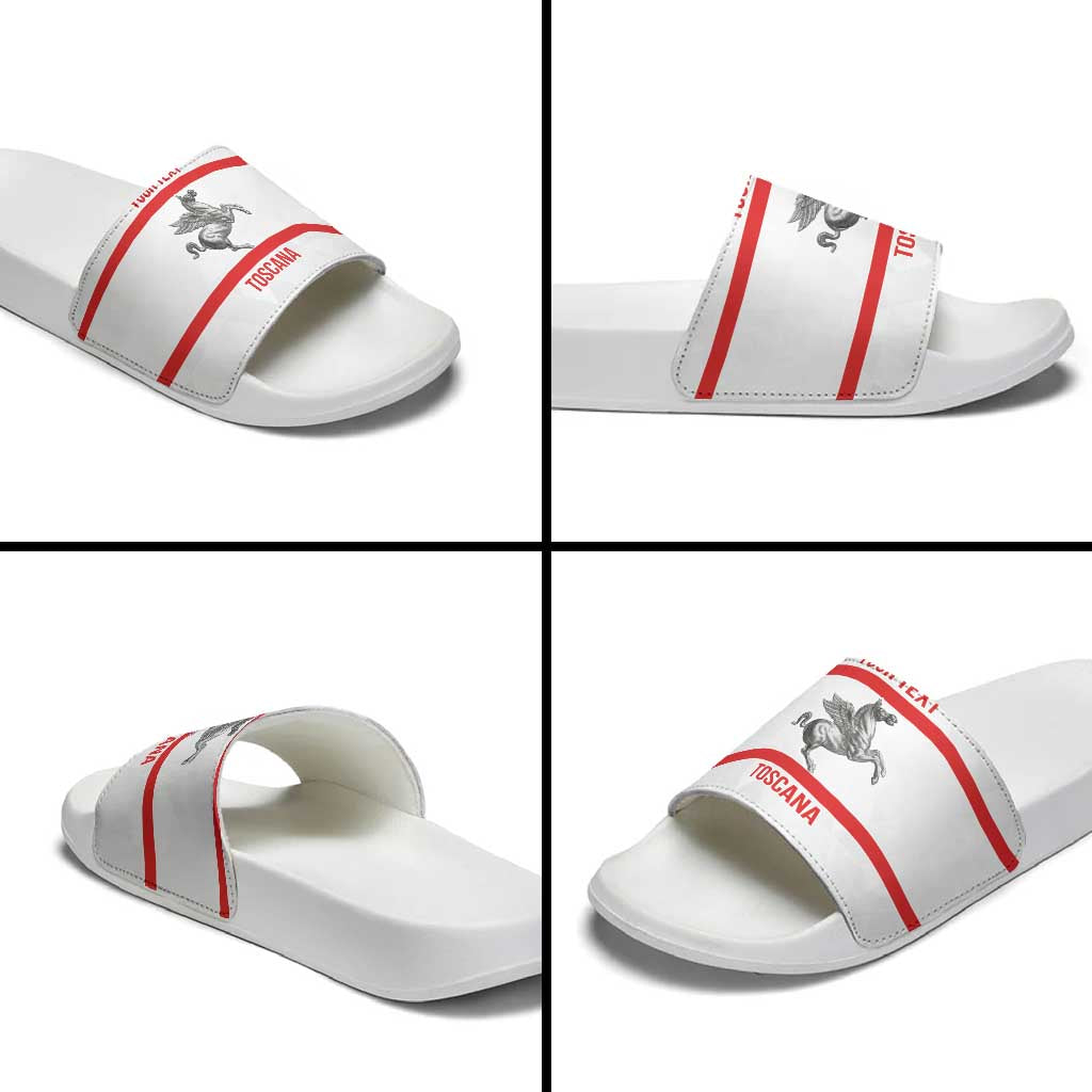 Personalized Italy Tuscany Pegasus Rampant Slide Sandals Inspiration Flags Style LT9