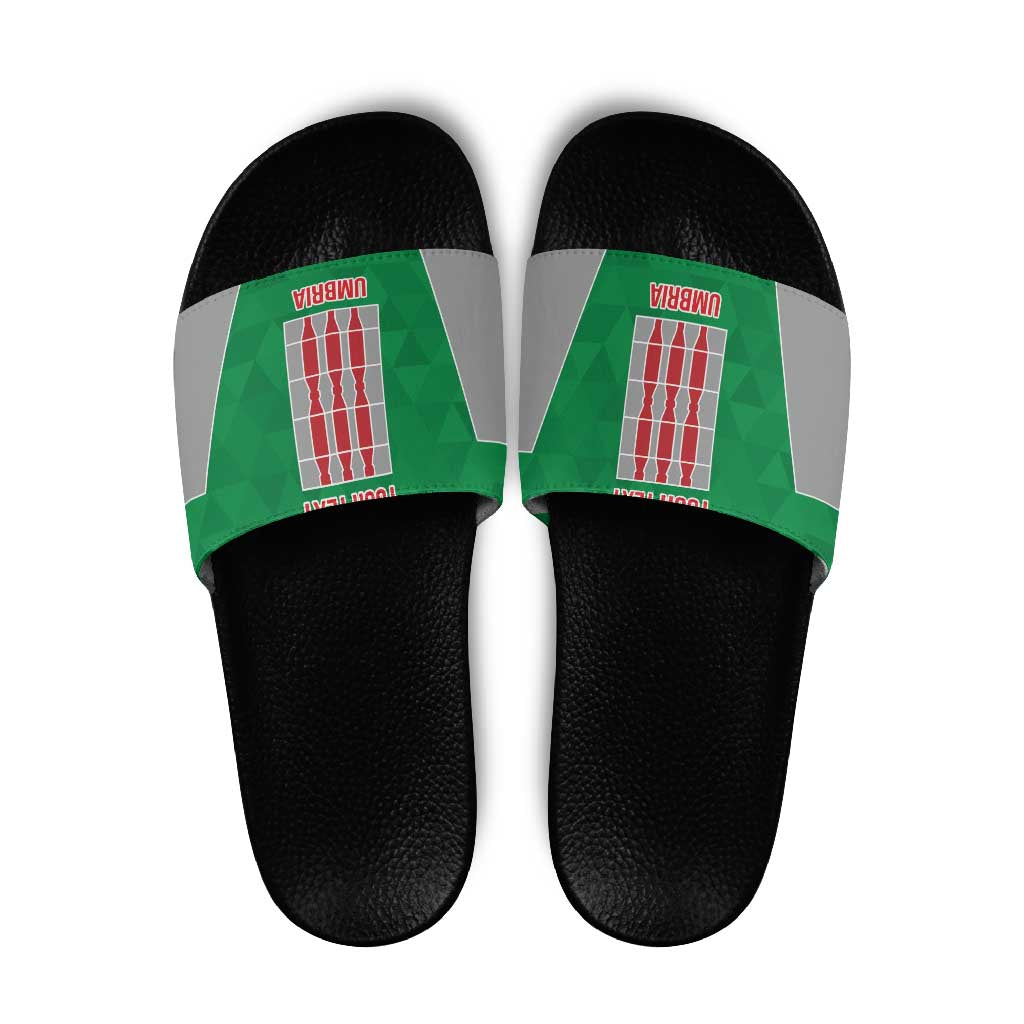Personalized Italy Umbria Slide Sandals Inspiration Flags Style LT9