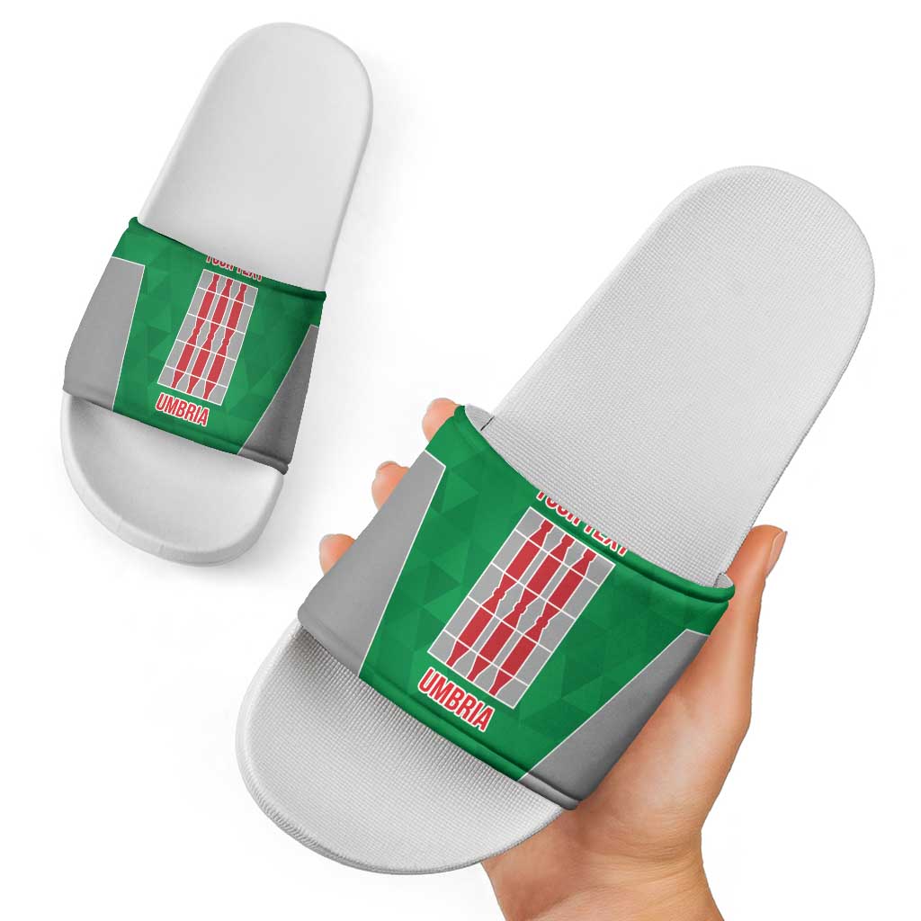 Personalized Italy Umbria Slide Sandals Inspiration Flags Style LT9