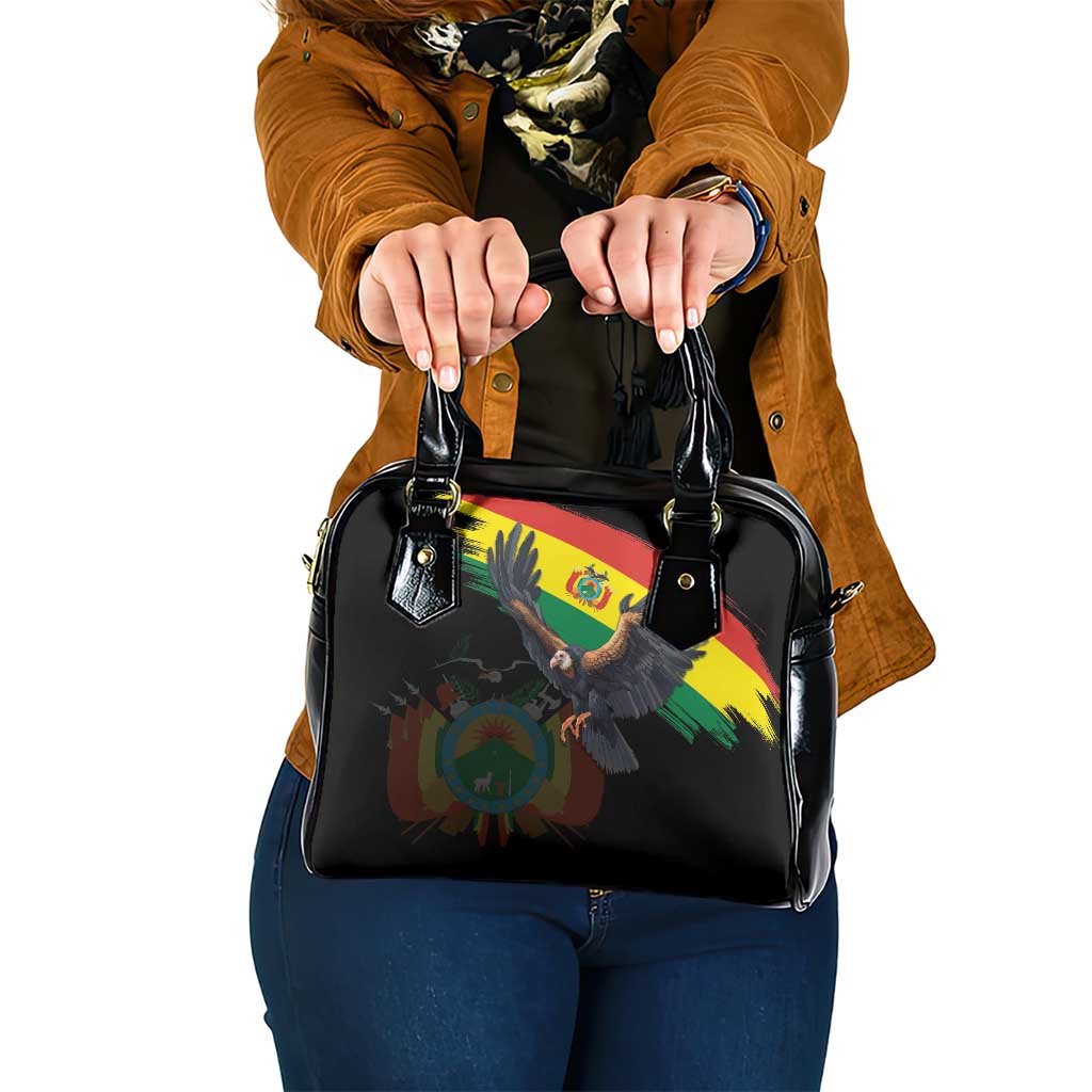 Bolivia Andean Condor Shoulder Handbag Grunge Flag Motif LT9