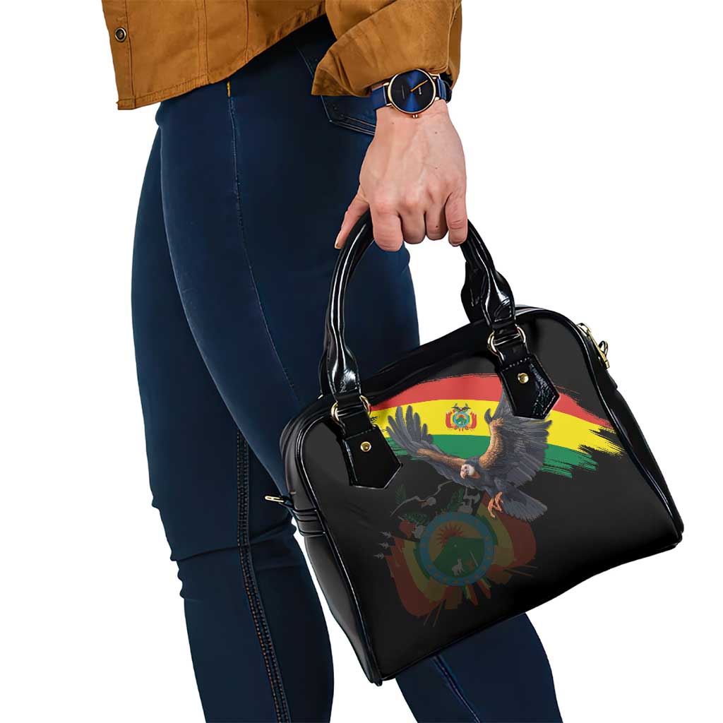 Bolivia Andean Condor Shoulder Handbag Grunge Flag Motif LT9