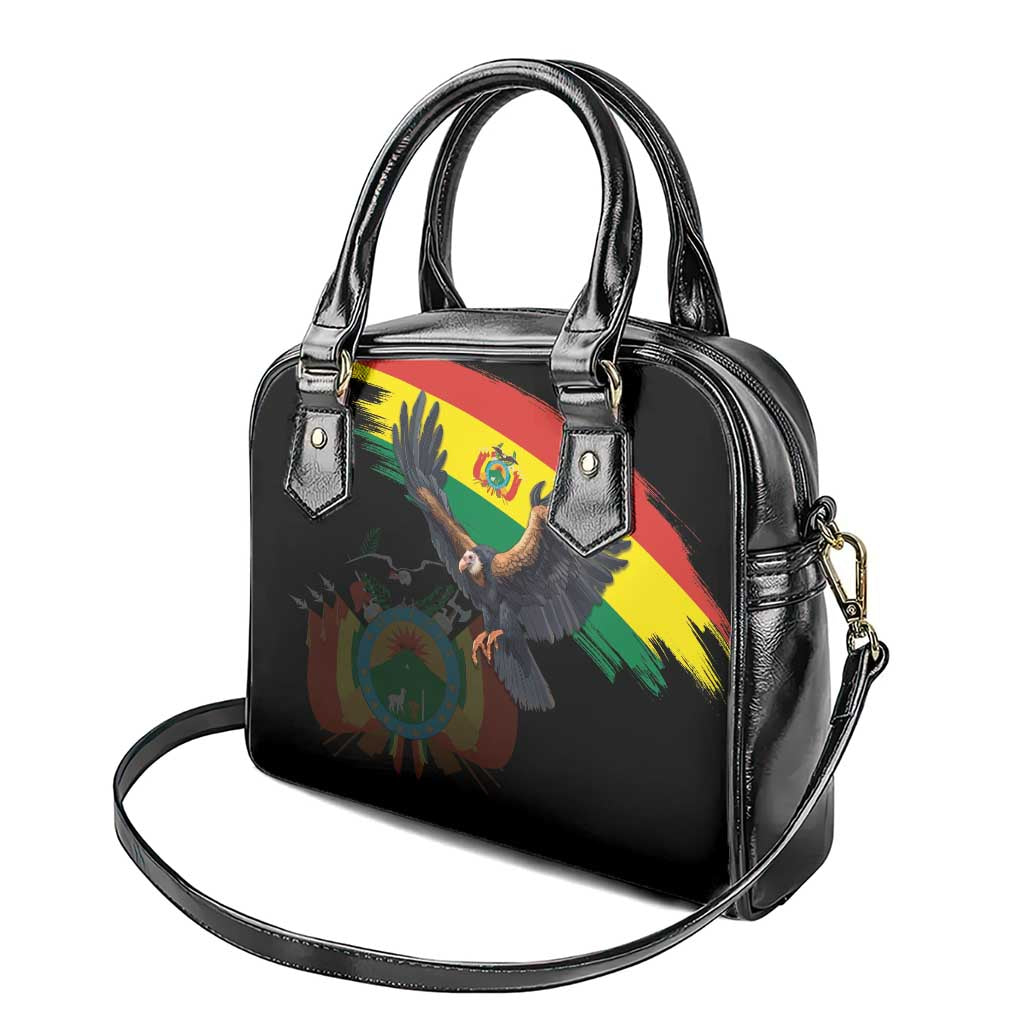 Bolivia Andean Condor Shoulder Handbag Grunge Flag Motif LT9