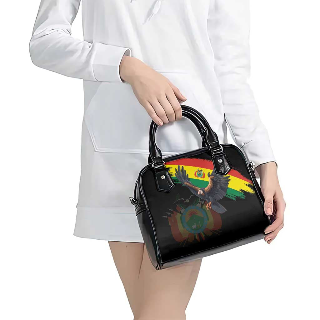 Bolivia Andean Condor Shoulder Handbag Grunge Flag Motif LT9