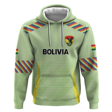 Bolivia Football Custom Hoodie Wiphala Flag Pattern Spirit LT9