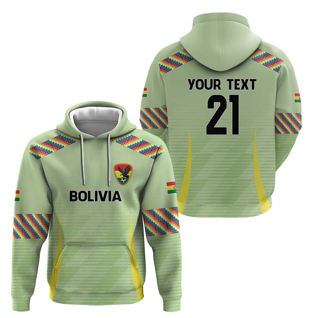 Bolivia Football Custom Hoodie Wiphala Flag Pattern Spirit LT9