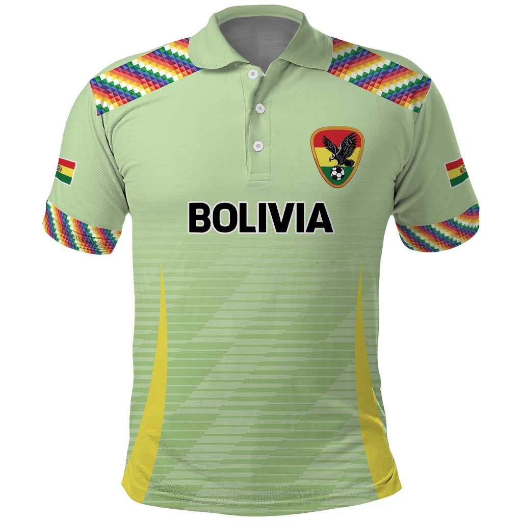 Bolivia Football Custom Polo Shirt Wiphala Flag Pattern Spirit LT9