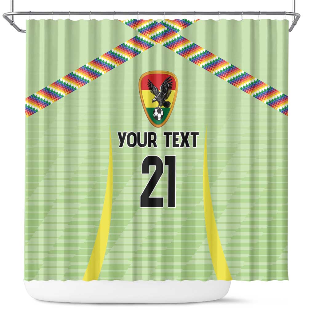 Bolivia Football Custom Shower Curtain Wiphala Flag Pattern Spirit LT9