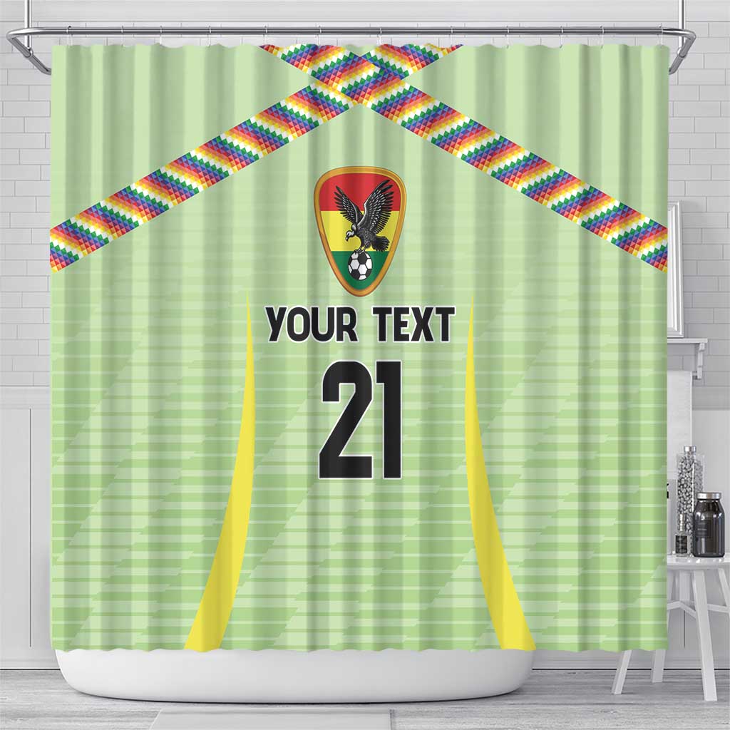 Bolivia Football Custom Shower Curtain Wiphala Flag Pattern Spirit LT9