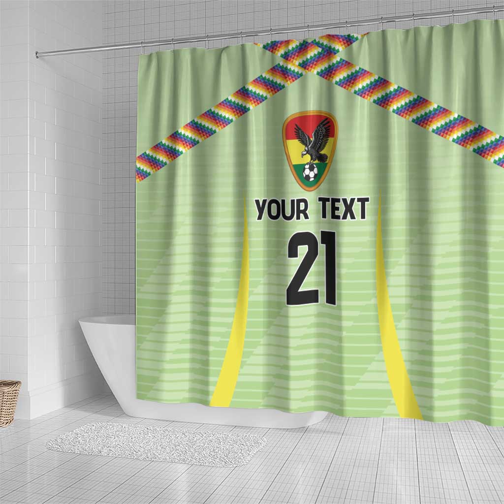 Bolivia Football Custom Shower Curtain Wiphala Flag Pattern Spirit LT9