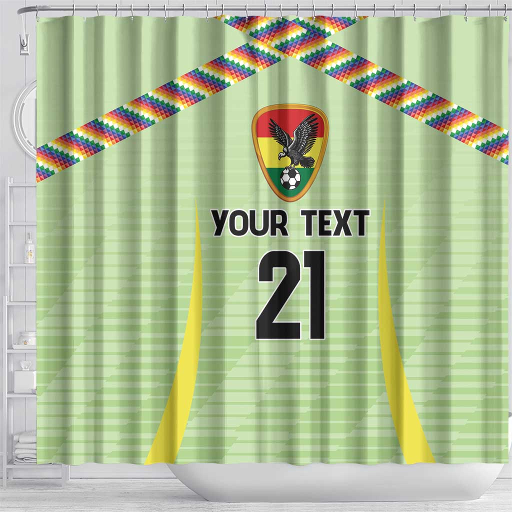 Bolivia Football Custom Shower Curtain Wiphala Flag Pattern Spirit LT9
