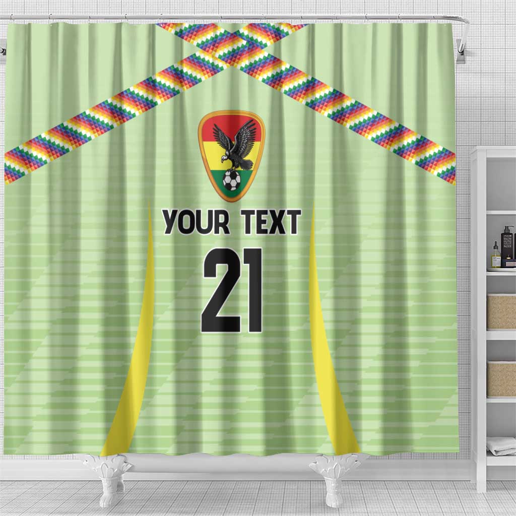 Bolivia Football Custom Shower Curtain Wiphala Flag Pattern Spirit LT9