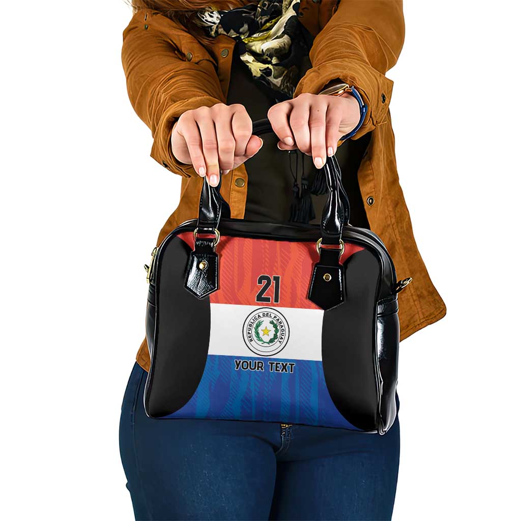 Paraguay Football Custom Shoulder Handbag Come On Albirroja with Flag Style LT9