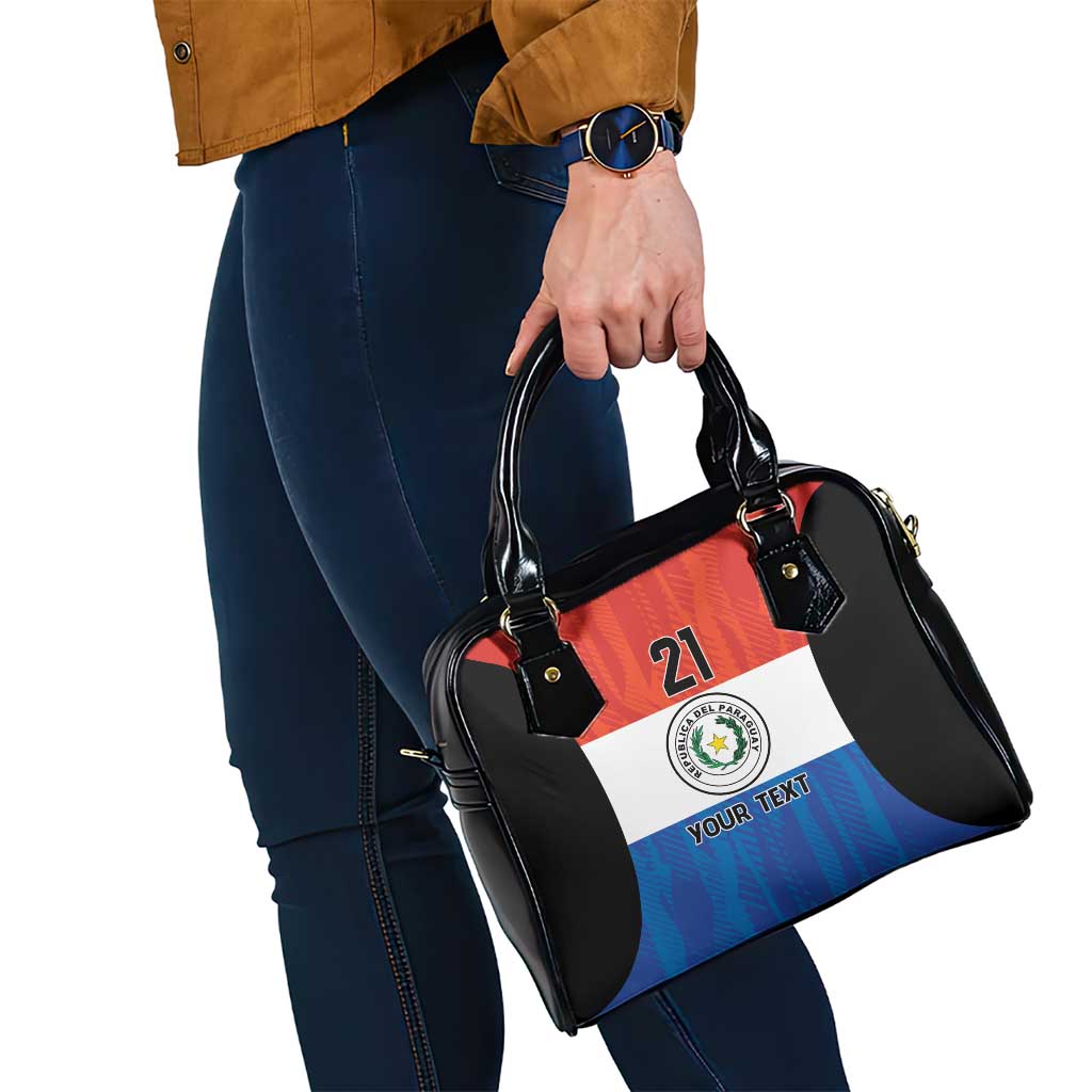 Paraguay Football Custom Shoulder Handbag Come On Albirroja with Flag Style LT9