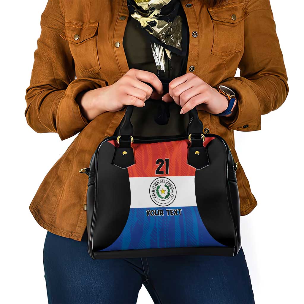 Paraguay Football Custom Shoulder Handbag Come On Albirroja with Flag Style LT9