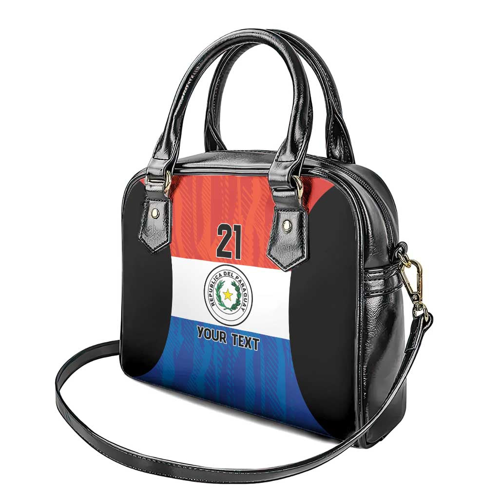 Paraguay Football Custom Shoulder Handbag Come On Albirroja with Flag Style LT9