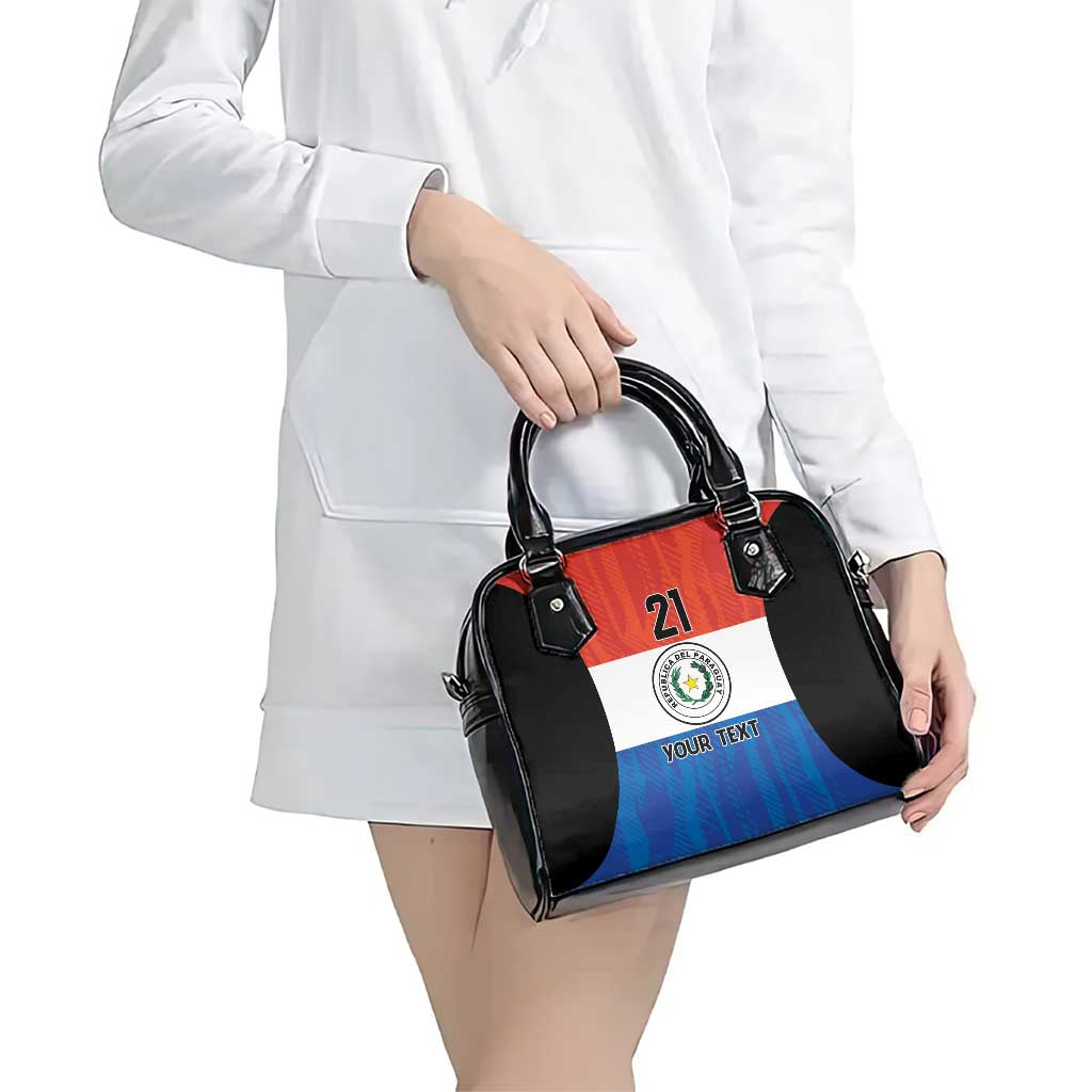 Paraguay Football Custom Shoulder Handbag Come On Albirroja with Flag Style LT9