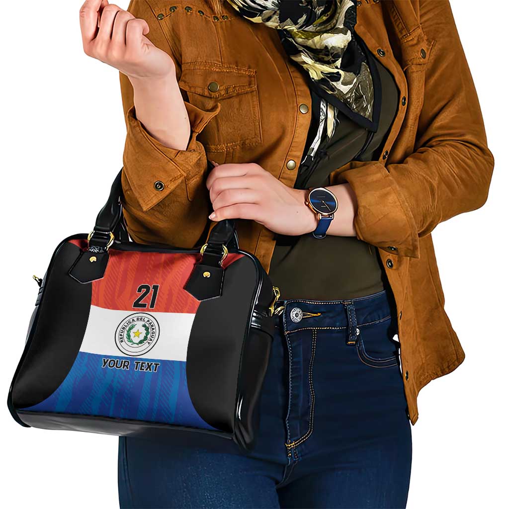 Paraguay Football Custom Shoulder Handbag Come On Albirroja with Flag Style LT9