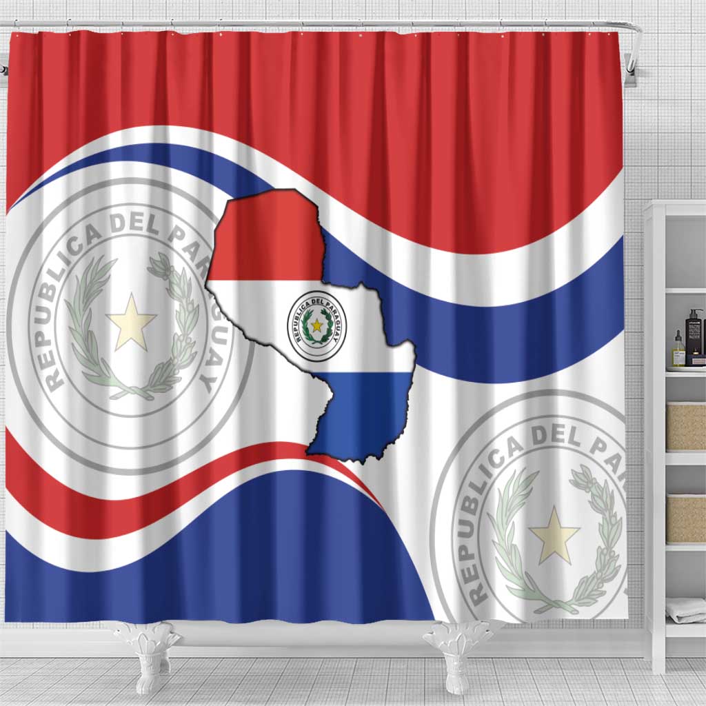 Paraguay Paz y justicia Shower Curtain Coat of arms of Paraguay LT9