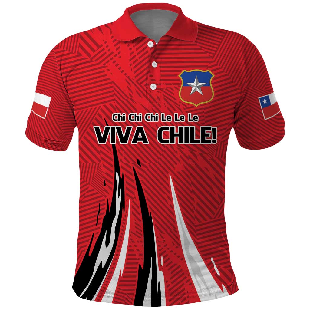 Chile Football Custom Polo Shirt Chi Chi Chi Le Le Le Viva Chile LT9