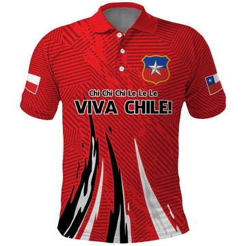 Chile Football Custom Polo Shirt Chi Chi Chi Le Le Le Viva Chile LT9