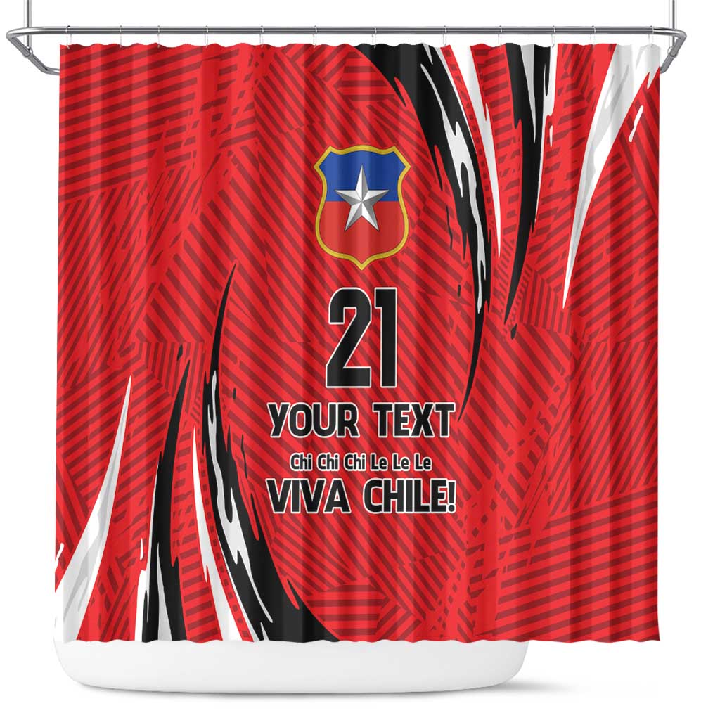 Chile Football Custom Shower Curtain Chi Chi Chi Le Le Le Viva Chile LT9