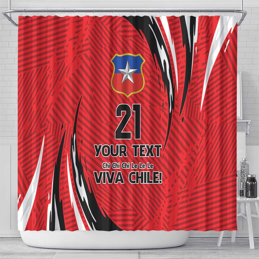 Chile Football Custom Shower Curtain Chi Chi Chi Le Le Le Viva Chile LT9